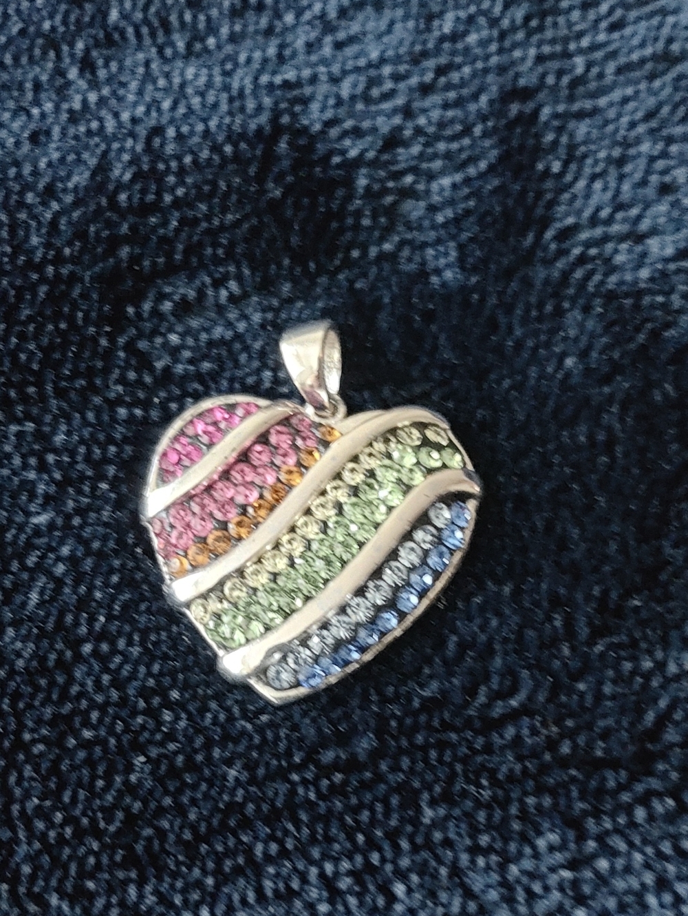 Multi-Color Heart Pendant Necklace - Women Jewelry